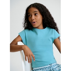 Camiseta canalé jade - Imagen 1