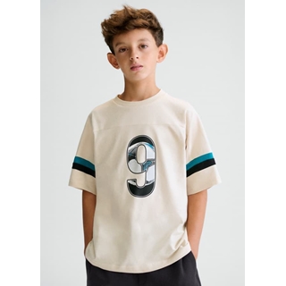 Camiseta combinada crema - Imagen 1