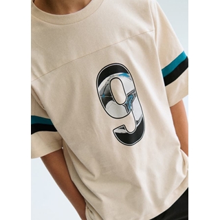 Camiseta combinada crema - Imagen 2