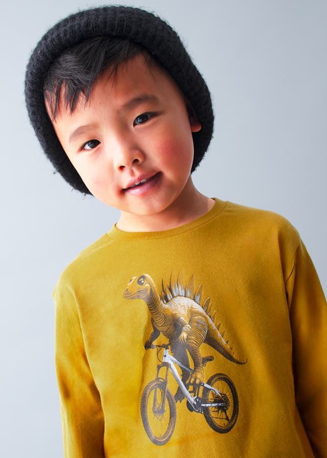 Camiseta dino mostaza - Imagen 2