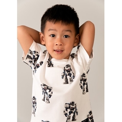 Camiseta estampada robots - Imagen 1