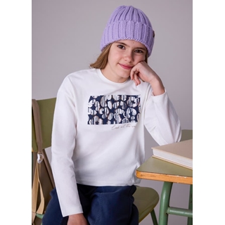 Camiseta gráfica nata-petróleo - Imagen 1