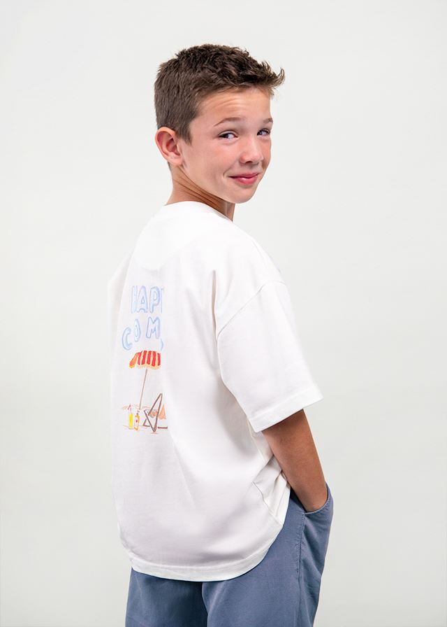 Camiseta "happy combo" nata - Imagen 1