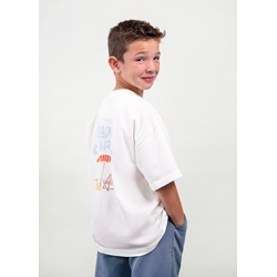 Camiseta "happy combo" nata - Imagen 1