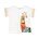 Camiseta manga corta blanco-naranja - Imagen 1