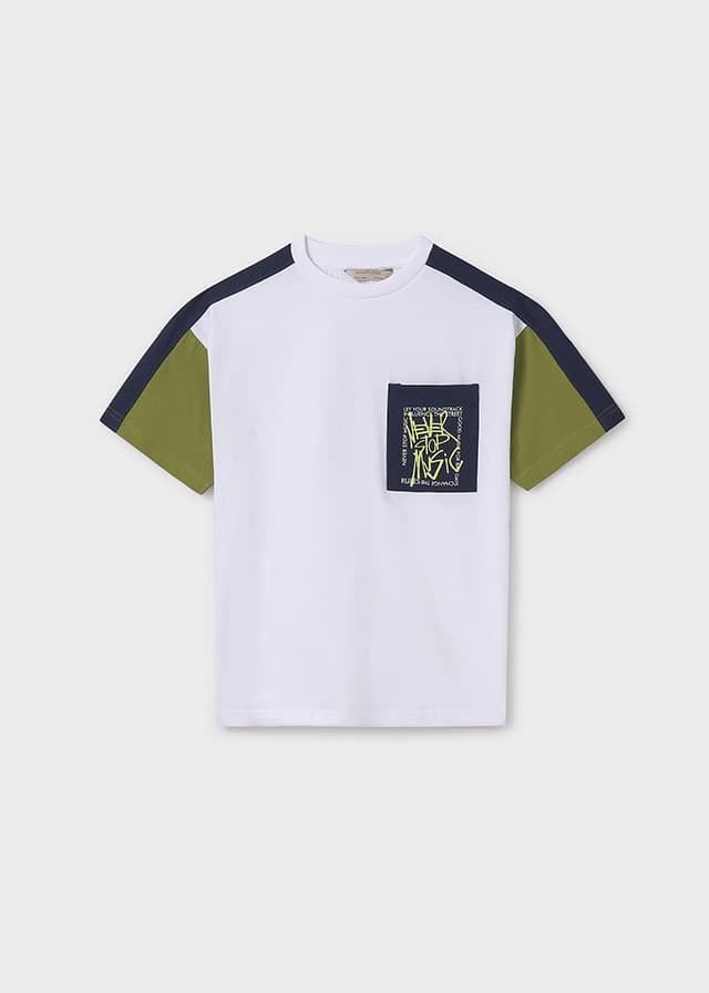 Camiseta manga corta blocking verde - Imagen 1