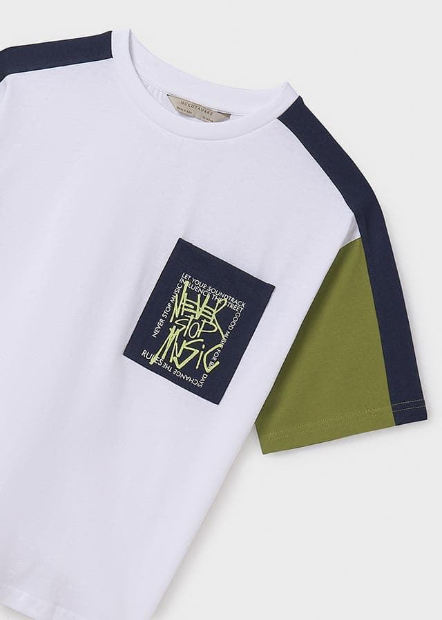 Camiseta manga corta blocking verde - Imagen 3