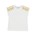 Camiseta manga corta bordados crudo/miel - Imagen 1