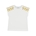 Camiseta manga corta bordados crudo/miel - Imagen 1