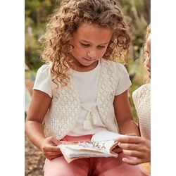 Camiseta manga corta-chaleco hueso - Imagen 1