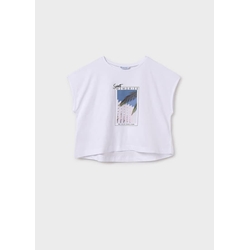 Camiseta manga corta gráfica blanca - Imagen 1