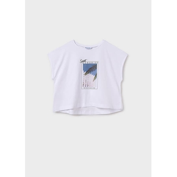 Camiseta manga corta gráfica blanca - Imagen 1