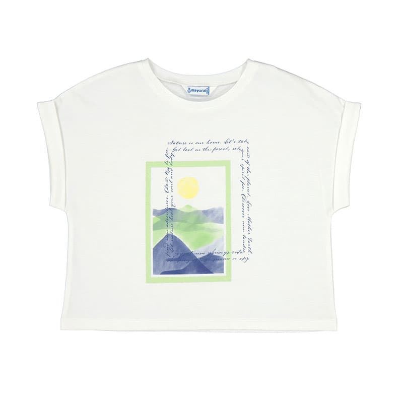Camiseta manga corta gráfica blanco - Imagen 1