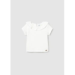 Camiseta manga corta volante crudo - Imagen 1