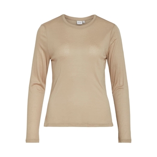 Camiseta manga larga beige vialexia - Imagen 1