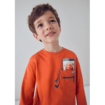 Camiseta manga larga naranja - Imagen 1