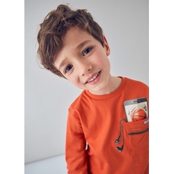 Camiseta manga larga naranja - Imagen 2