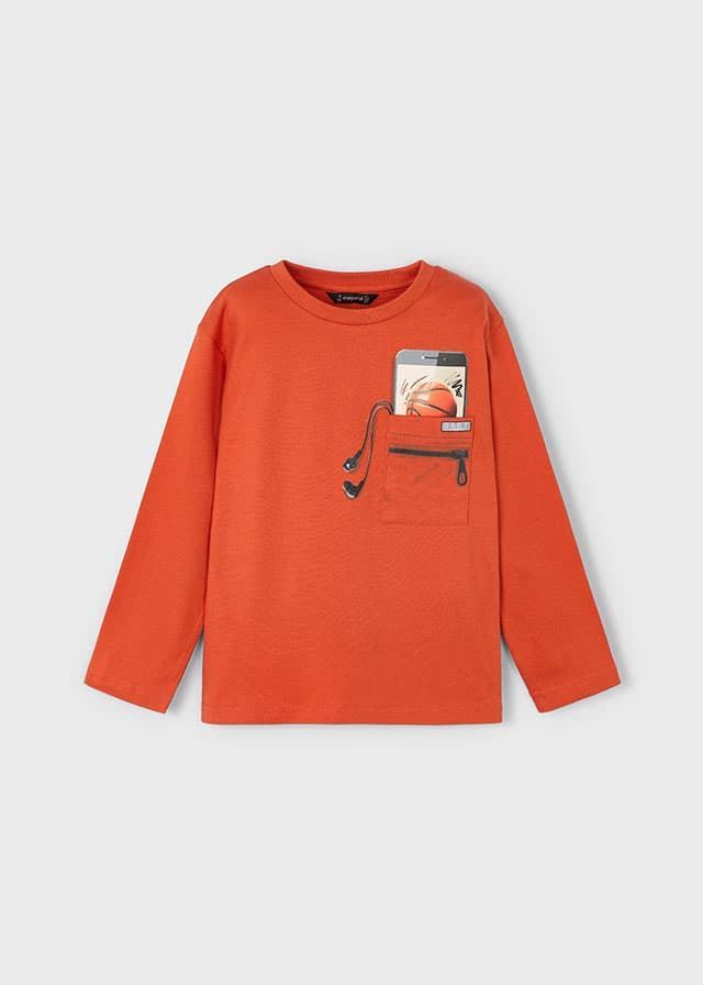 Camiseta manga larga naranja - Imagen 3