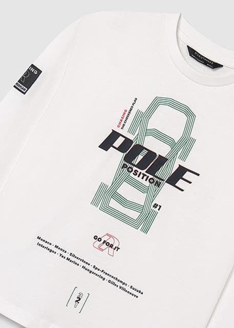 Camiseta manga larga nata-verde - Imagen 4