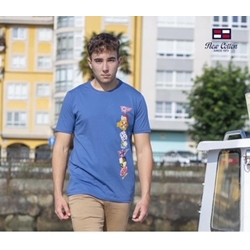 Camiseta marinera cuerda azul - Imagen 1