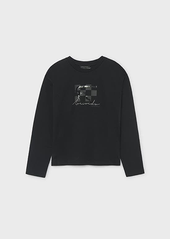 Camiseta print negro - Imagen 2