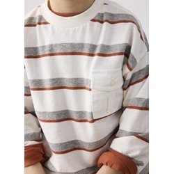 Camiseta rayas nata-teja - Imagen 2