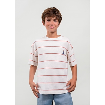 Camiseta rayas roja - Imagen 1