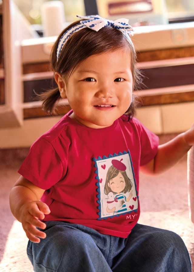 Camiseta roja con diadema - Imagen 1