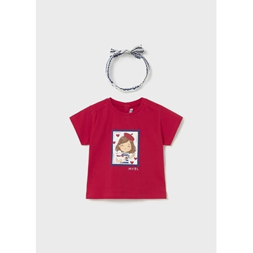 Camiseta roja con diadema - Imagen 2