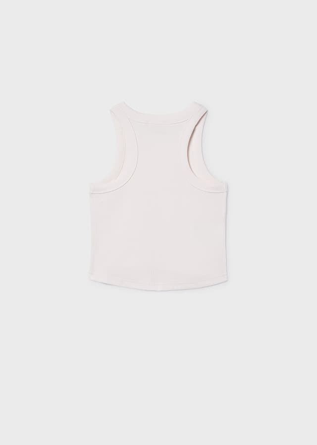 Camiseta tirantes canalé hueso - Imagen 5