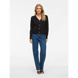 Cárdigan viril corta negra - Imagen 1