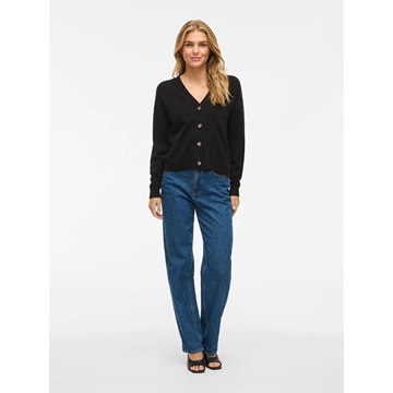 Cárdigan viril corta negra - Imagen 1