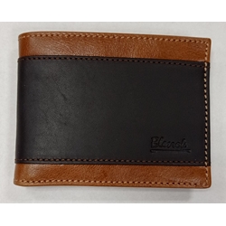 Cartera piel marrón - Imagen 1