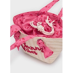 Cesta playa geranio - Imagen 1