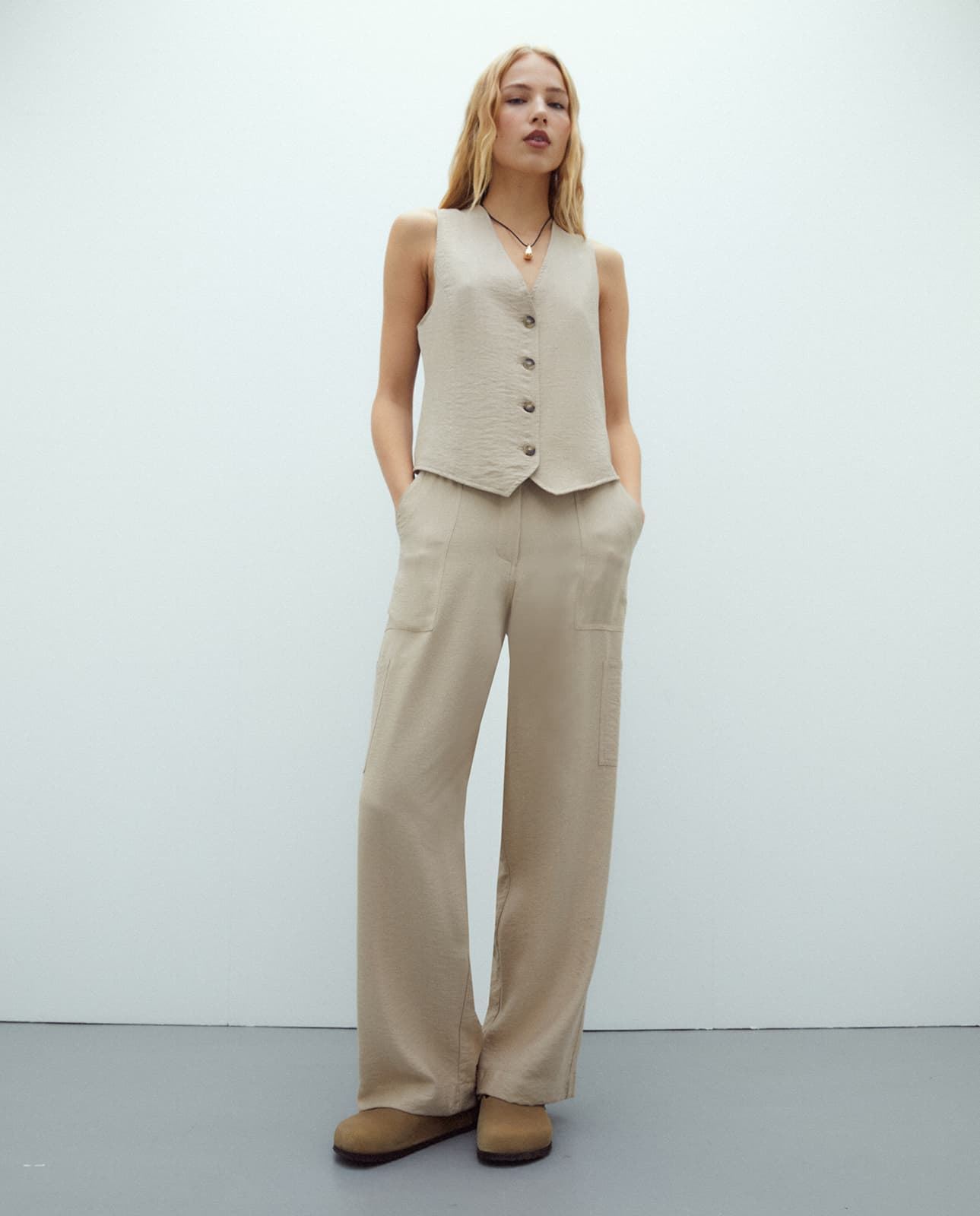 Chaleco beige - Imagen 5