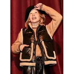 Chaleco contrastes borrego - Imagen 1