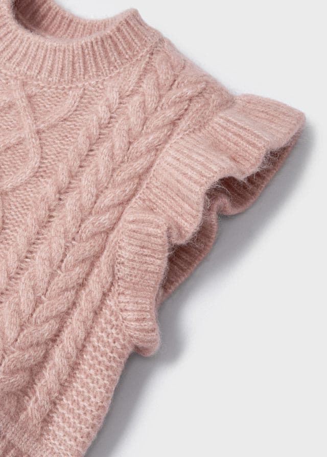 Chaleco tricot rosado - Imagen 3