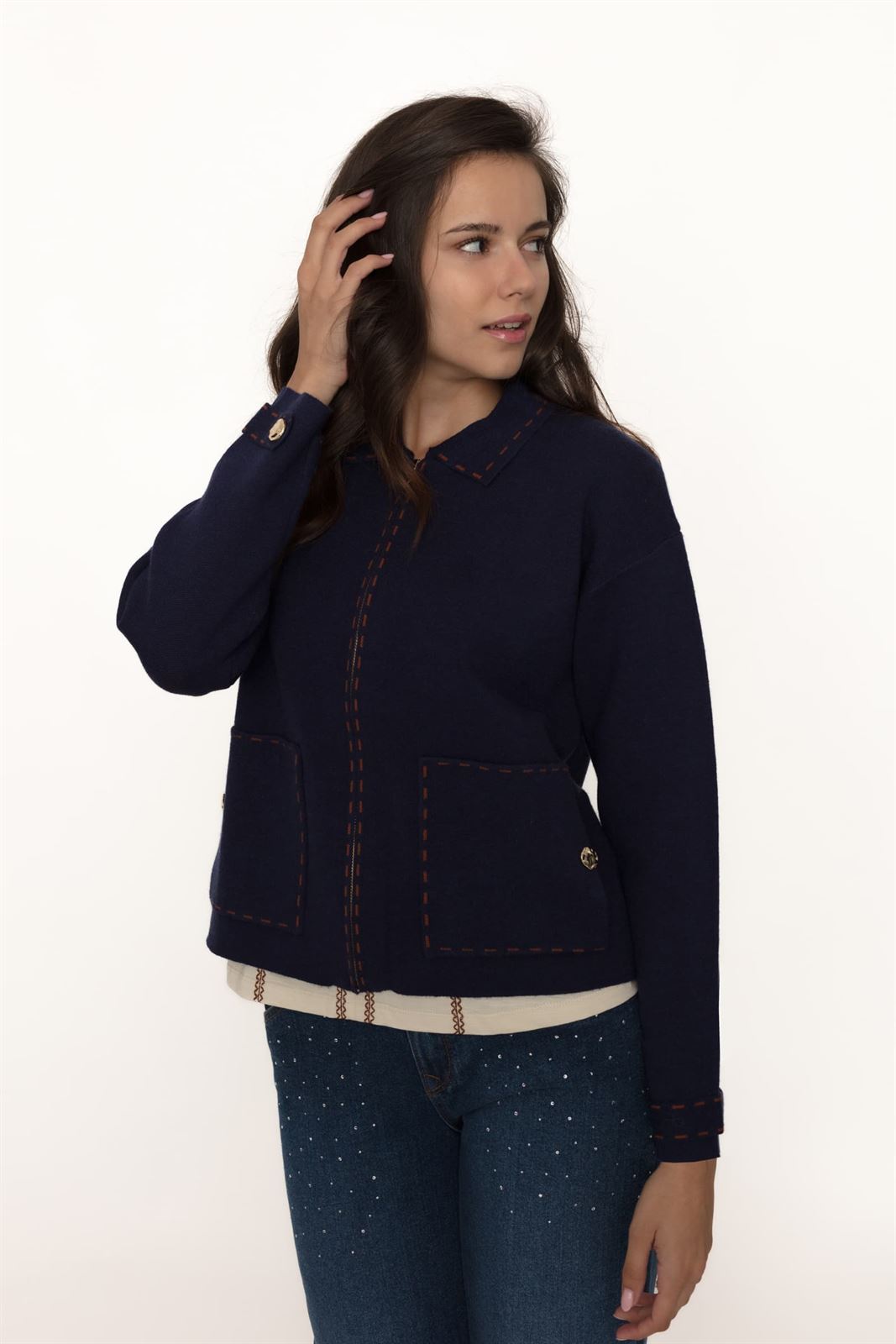 Chaqueta Ethel marino - Imagen 1