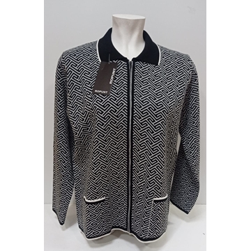 Chaqueta jacquard negro - Imagen 1