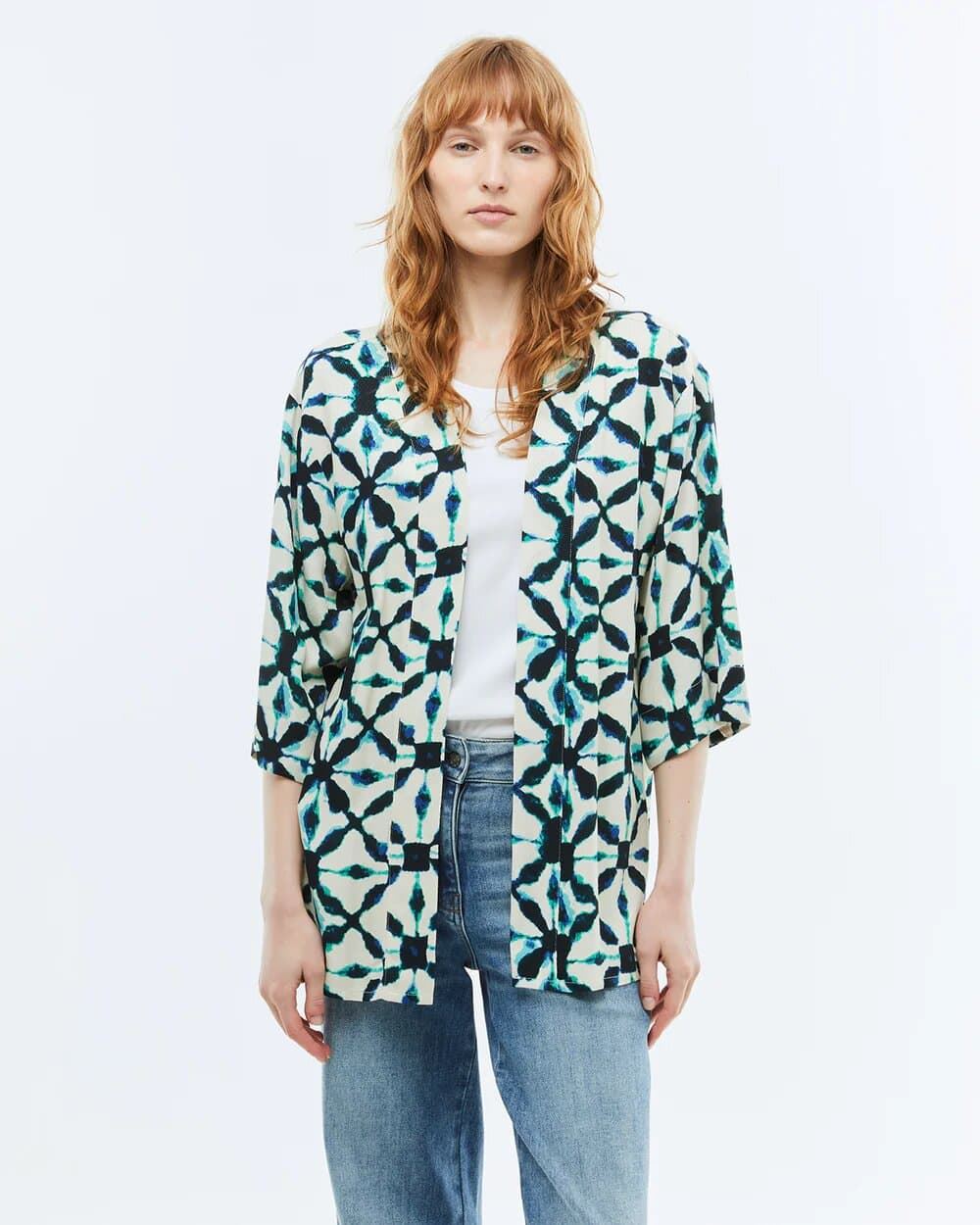 Chaqueta-kimono azul - Imagen 1