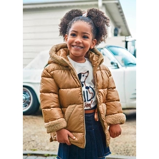 Chaquetón combinado canela - Imagen 1