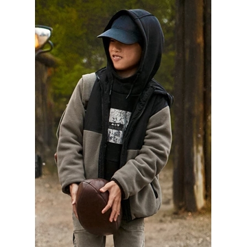 Chaquetón reversible negro-lodo - Imagen 1