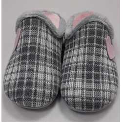 Chinela ceniza-rosa corazón - Imagen 1