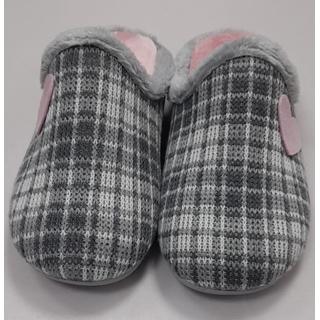 Chinela ceniza-rosa corazón - Imagen 1