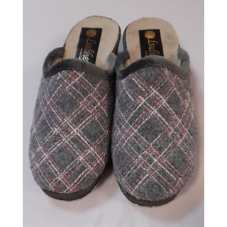 Chinela cuña gris/rosa - Imagen 1