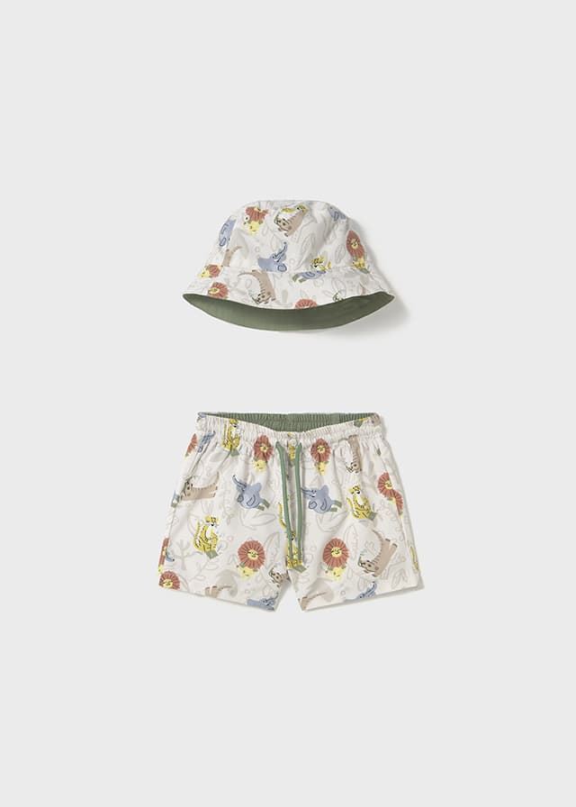 Conjunto bañador y gorro lienzo - Imagen 1