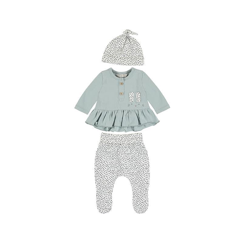 Conjunto con polaina y gorro mint - Imagen 1