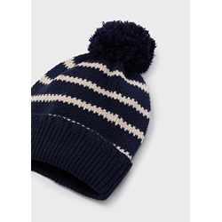 Conjunto gorro-bufanda rayas marino - Imagen 2
