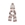 Conjunto gorro-bufanda rayas rosado - Imagen 1