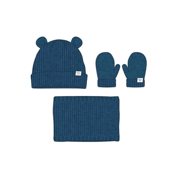 Conjunto gorro-cuello azul - Imagen 1